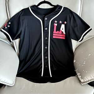 Vintage Tony Hawk Los Angeles Dodgers Black Baseball Jersey size M